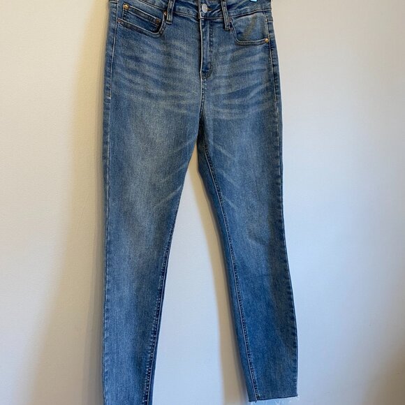 Cavalli Class Skinny Jeans – Size 28, Light Wash, Raw Hem - Picture 2 of 5